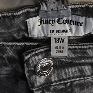 Juicy Couture Gray Denim Jeans with Branded Button
